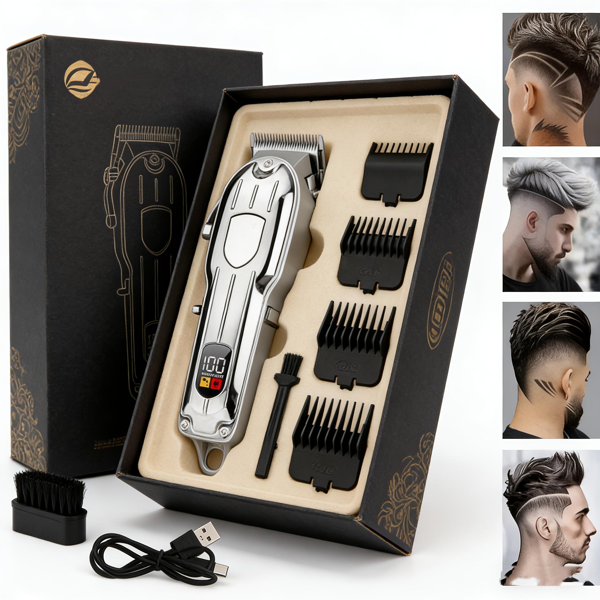 Men'S Grooming Razor Kit - Ensemble de tondeuse à cheveux rechargeable