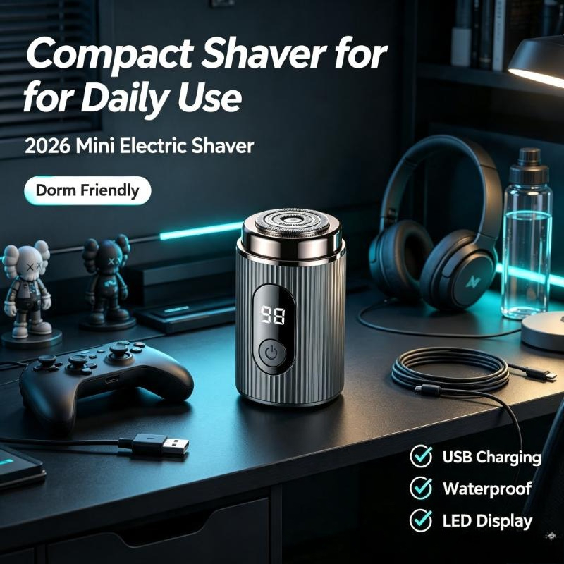 Men'S Grooming Razor Kit - Mini rasoir électrique portable rechargeable étanche