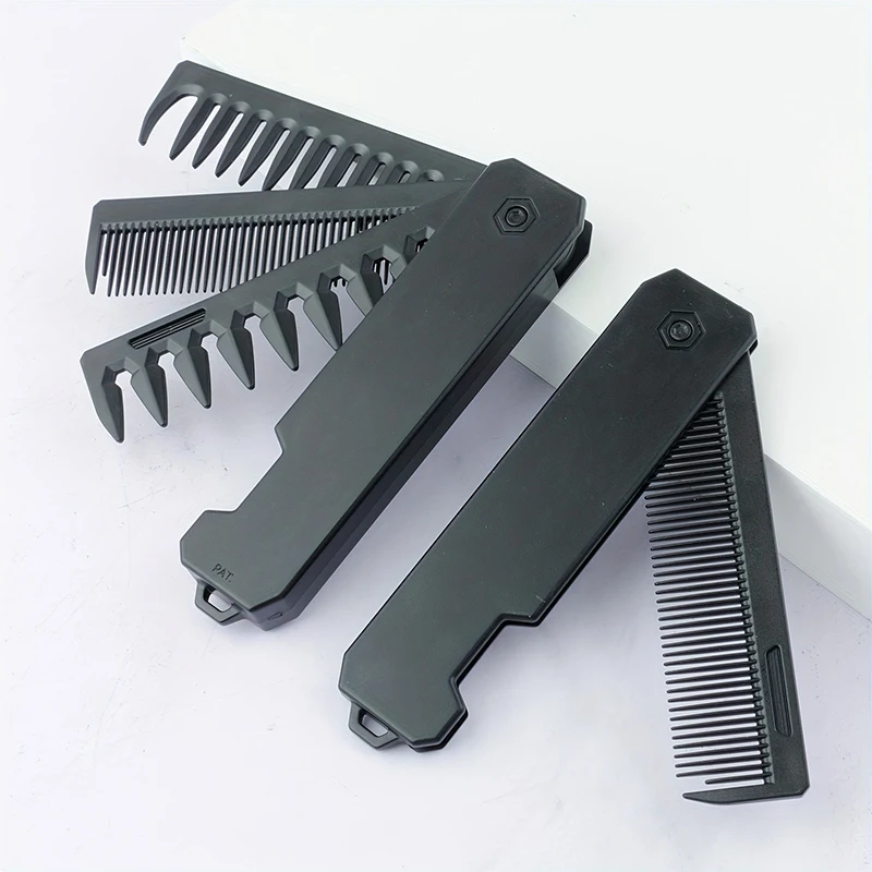 Mens Grooming Box - Peigne à barbe pliant 3 en