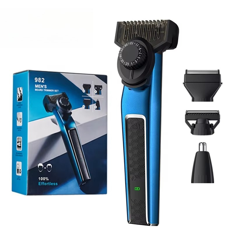 Men'S Grooming Nose And Ear - Kit de toilettage 4-en-1 rechargeable 982