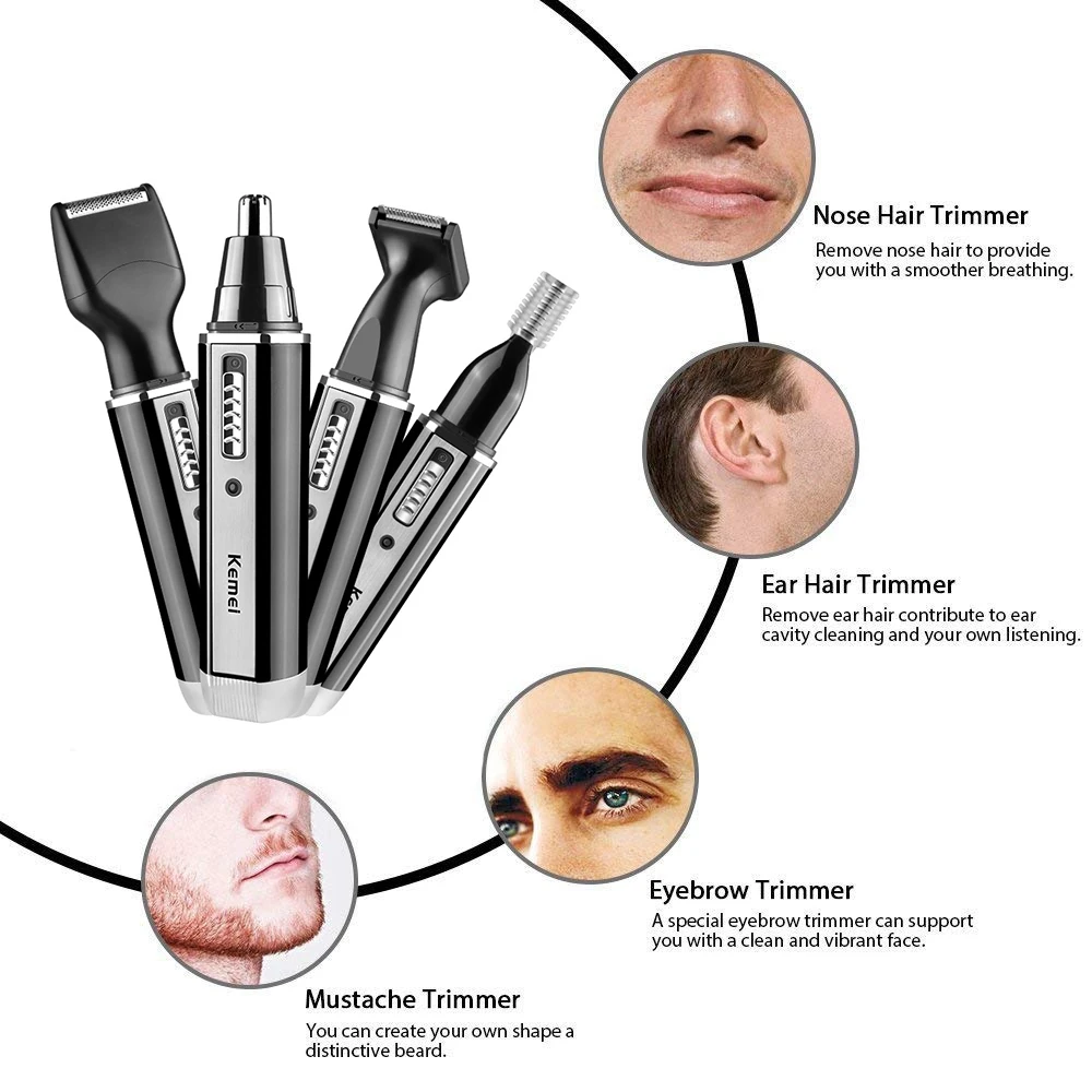 Kemei tondeuse électrique tout - Men'S Grooming Nose And Ear avis et prix