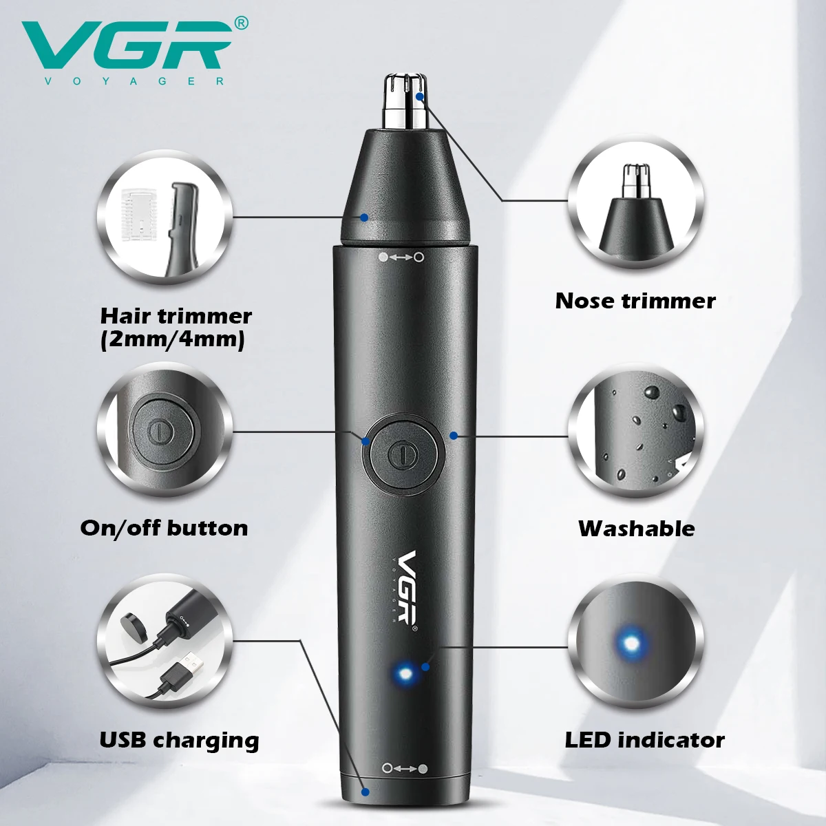 VGR lavable nez tondeuse barbe - Nose Hair Trimmer avis et prix