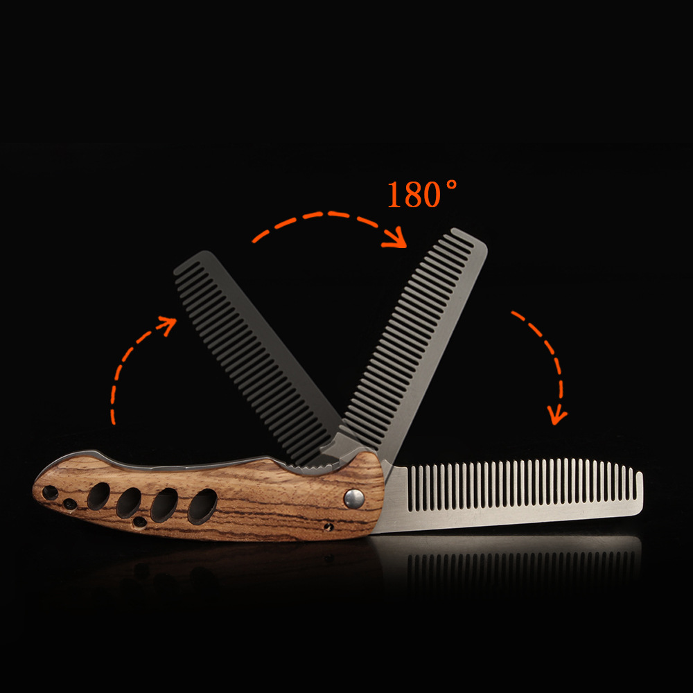 Peigne à barbe pliable en bois - Mens Grooming Box avis et prix
